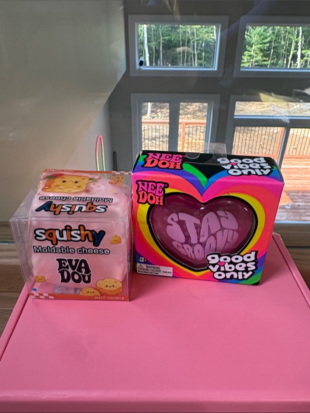 Stay Groovy Pink Squishy Moldable Toy - Good Vibes Only